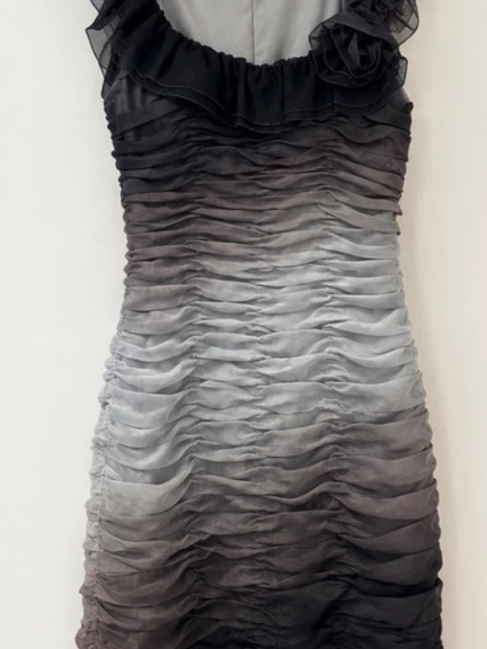 Adrianna Papell Ombre Ruched Cocktail Dress Floral Size 8